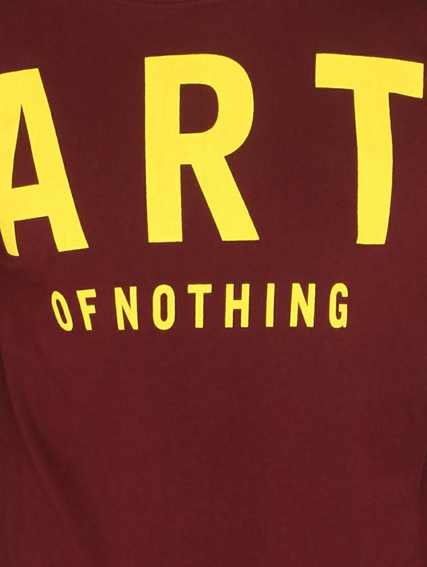 maroon cotton chest print t-shirt - 14888970 - Zoom Image - 4