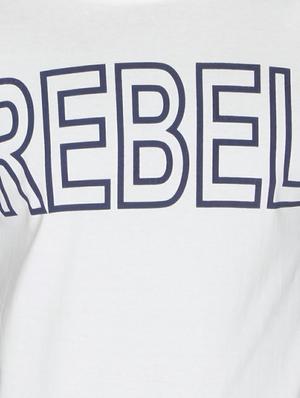 white cotton chest print t-shirt - 14888976 - Standard Image - 4
