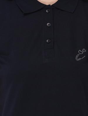 navy blue polo neck tee - 14889056 - Standard Image - 4