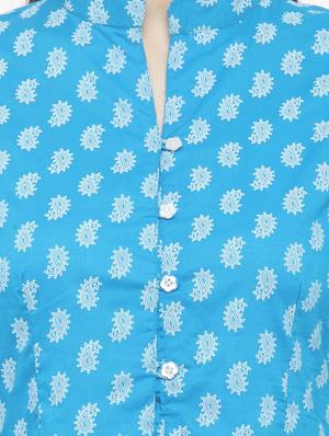 sky blue kurta skirt set - 14889433 - Standard Image - 4