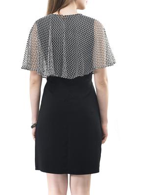 mesh caped sheath dress - 14890919 - Standard Image - 4