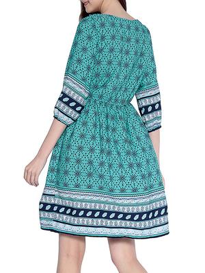 green fit & flare dress - 14891668 - Standard Image - 4