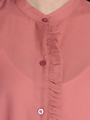 Frill detail button down shirt - 14891685 - Standard Image - 4