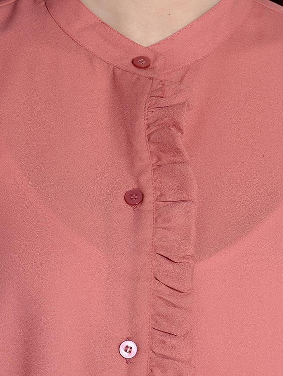 Frill detail button down shirt - 14891685 - Zoom Image - 4