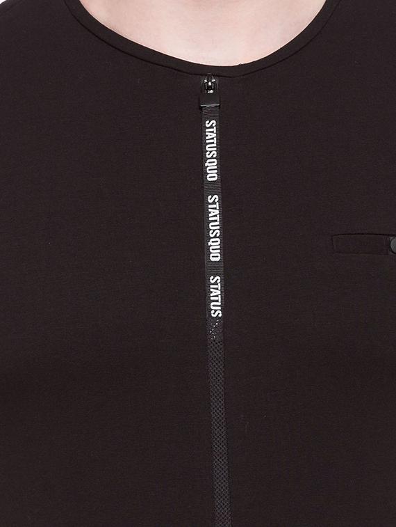 black cotton pocket t-shirt - 14891827 - Zoom Image - 4