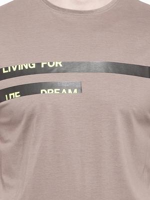brown cotton chest print tshirt - 14891832 - Standard Image - 4