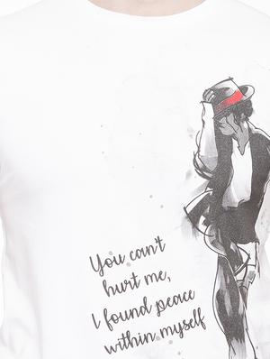 white cotton front print tshirt - 14891860 - Standard Image - 4