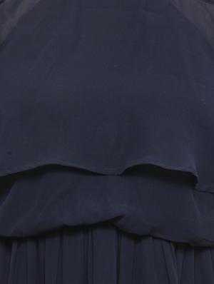 navy blue crepe blouson dress - 14892079 - Standard Image - 4