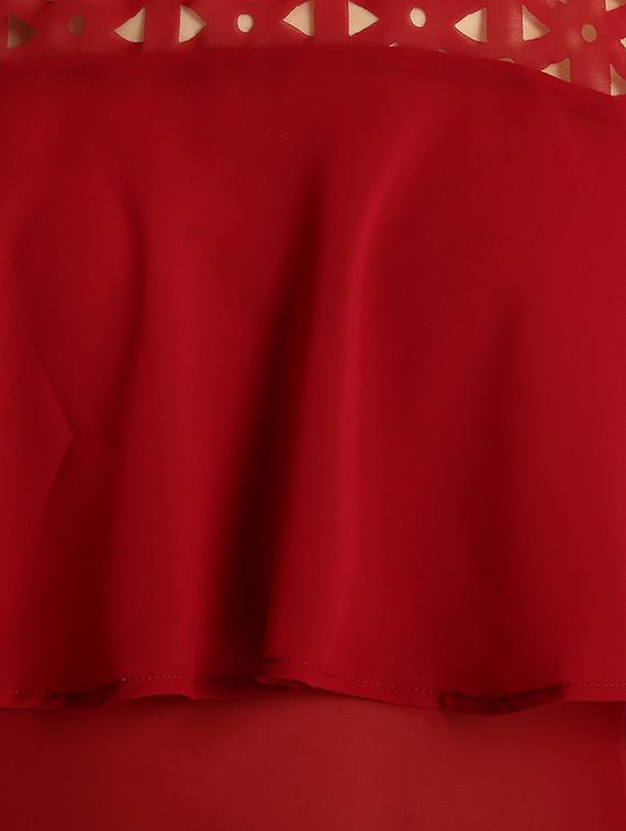 solid maroon layered top - 14892183 - Zoom Image - 4