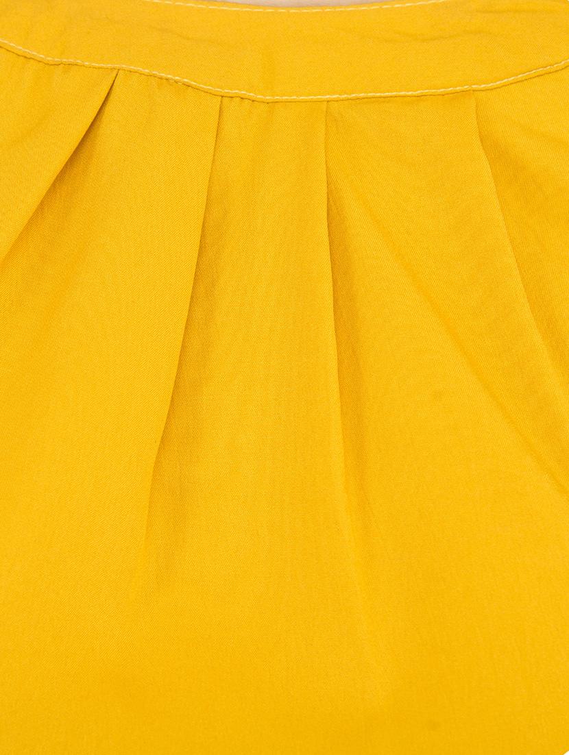 yellow solid cold shoulder top - 14893203 - Zoom Image - 4