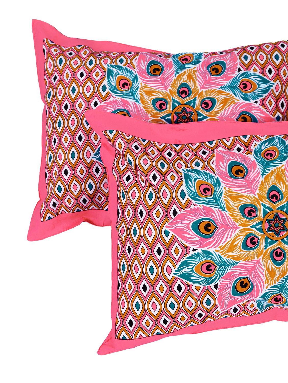 120 TC 100% Cotton Printed 2 Double Bedsheet With 4 Pillow Covers - 14893279 - Zoom Image - 4