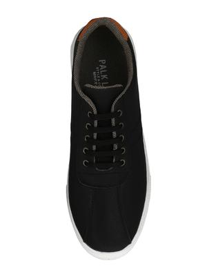 black leatherette lace up sneaker - 14893350 - Standard Image - 4