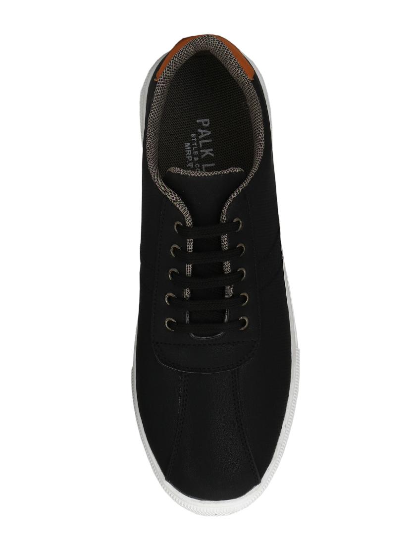 black leatherette lace up sneaker - 14893350 - Zoom Image - 4