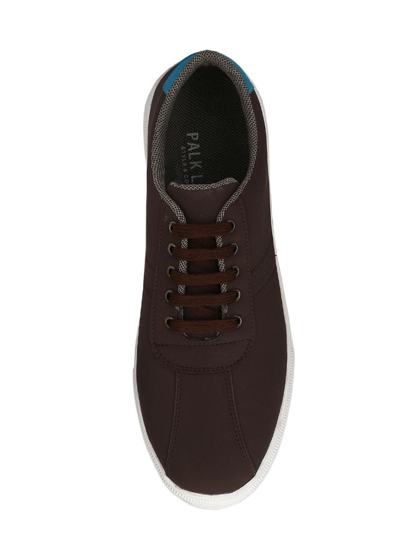 brown leatherette lace up sneaker - 14893352 - Zoom Image - 4