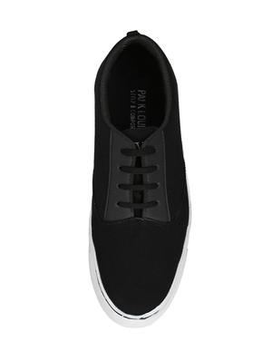 black canvas lace up sneaker - 14893354 - Standard Image - 4