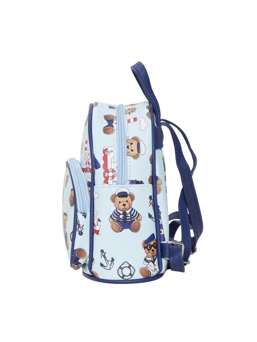 blue leatherette regular backpack - 14893457 - Zoom Image - 4