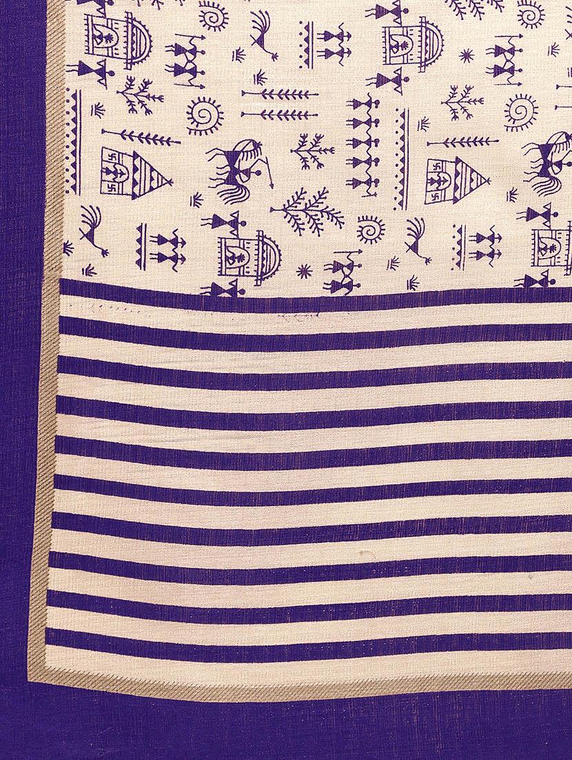 blue art silk printed dupatta - 14894024 - Zoom Image - 4