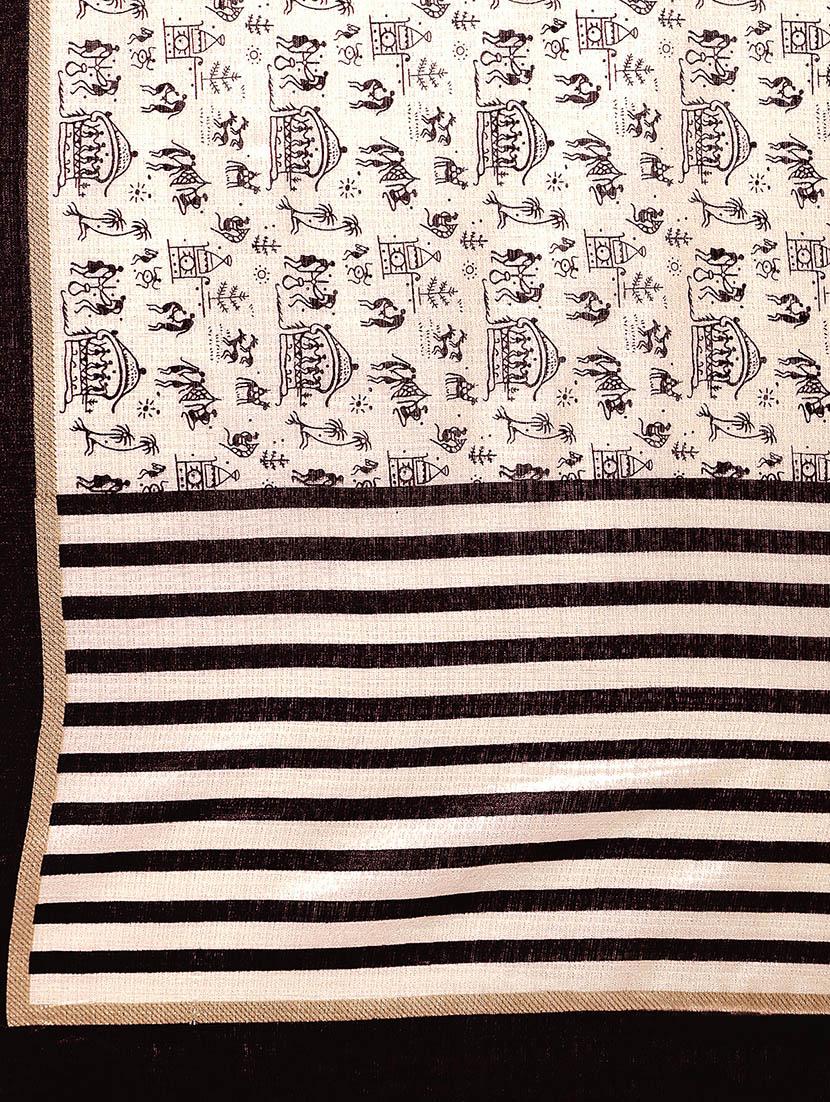 beige art silk printed dupatta - 14894028 - Zoom Image - 4