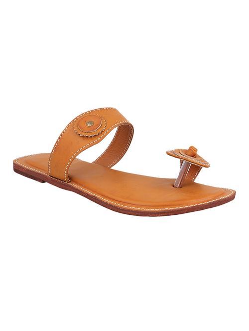 brown toe separator kolhapuri - 14894171 - Standard Image - 1