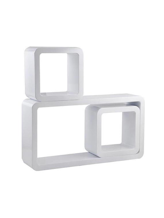Decor Home Wall Shelf Set Of 2 Cube & 1 Rectangle Wall Rack Shelves - 14894340 - Zoom Image - 4