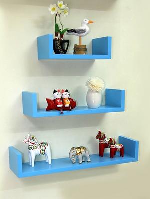 Set of 3 U Shape Wall Shelves - 14894376 - Standard Image - 4