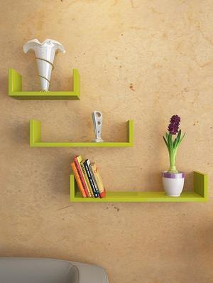 Set of 3 U Shape Wall Shelves - 14894377 - Standard Image - 4