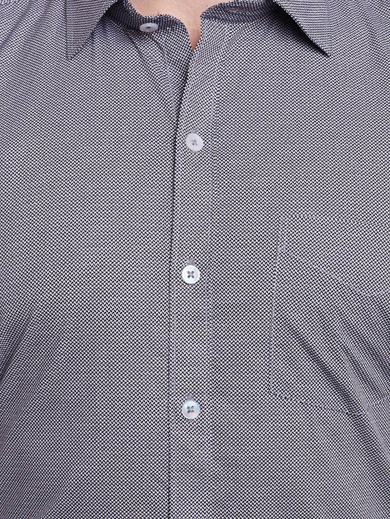grey cotton formal shirt - 14895492 - Zoom Image - 4