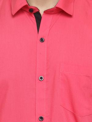 pink cotton casual shirt - 14895795 - Standard Image - 4
