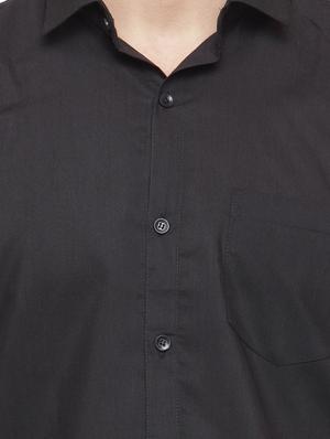 black cotton casual shirt - 14895796 - Standard Image - 4