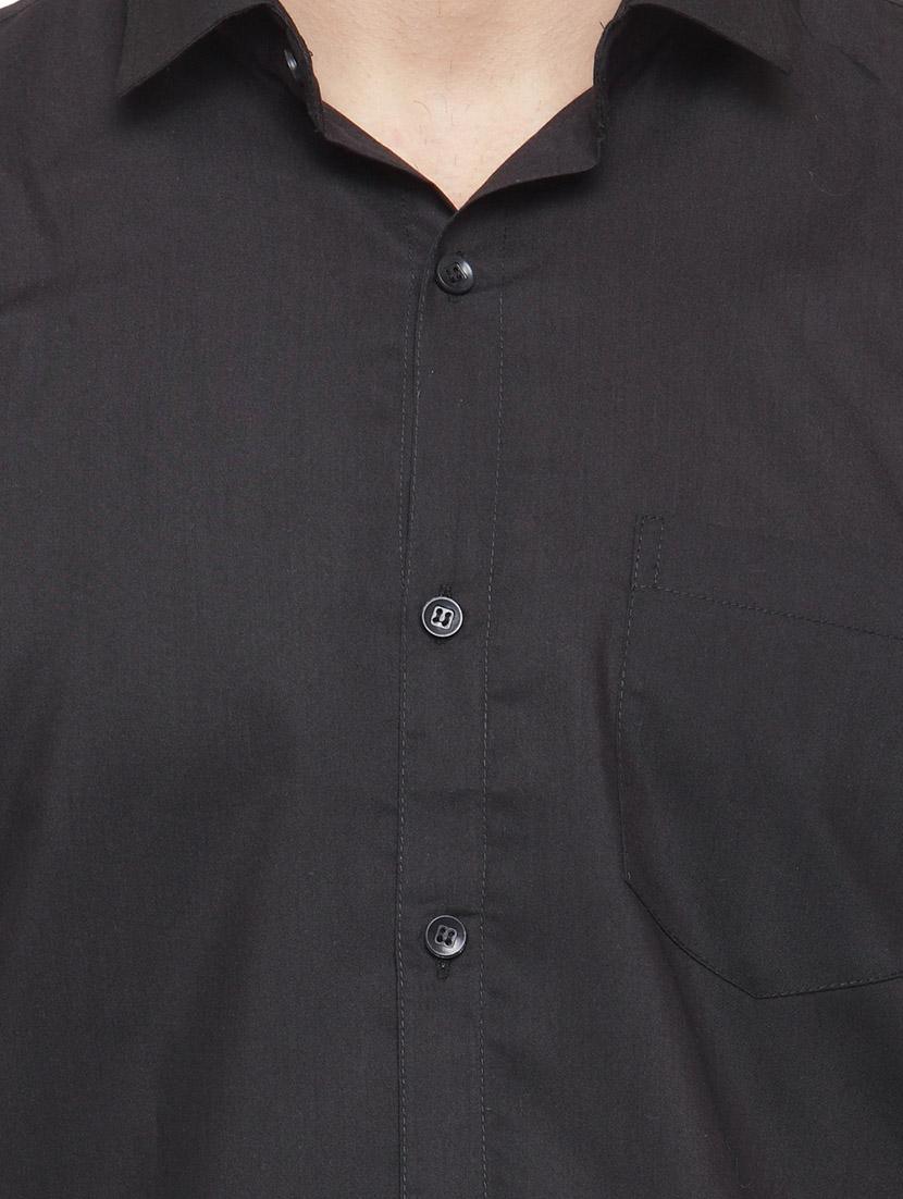 black cotton casual shirt - 14895796 - Zoom Image - 4