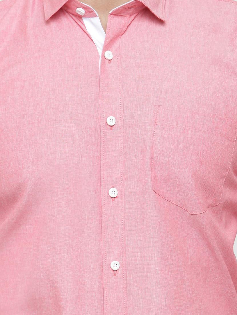 pink cotton formal shirt - 14895803 - Zoom Image - 4
