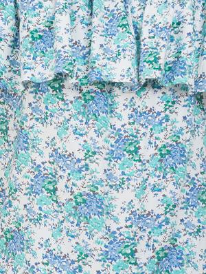 blue printed off shoulder top - 14896466 - Standard Image - 4