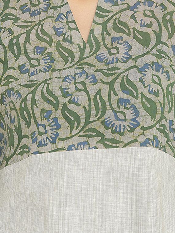 green printed a-line dress - 14897842 - Zoom Image - 4