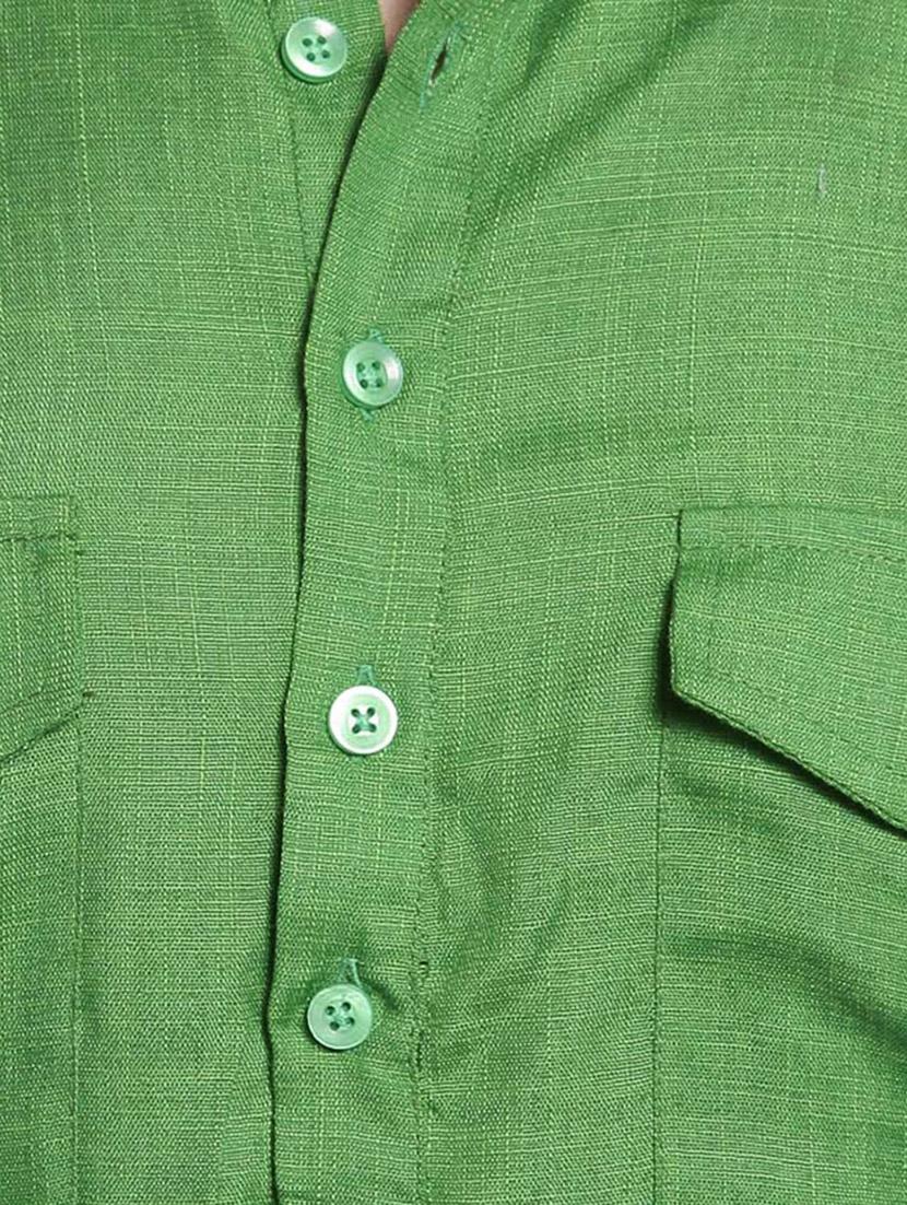 green cotton pathani ethnic wear set - 14899883 - Zoom Image - 4