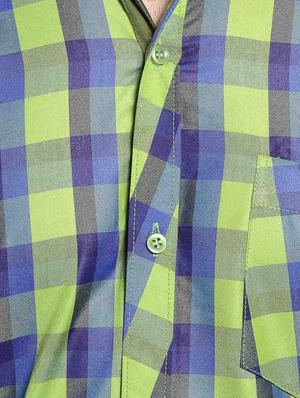 green cotton casual shirt - 14899937 - Standard Image - 4