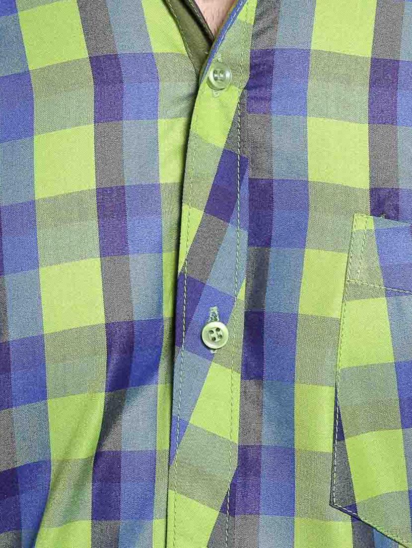 green cotton casual shirt - 14899937 - Zoom Image - 4