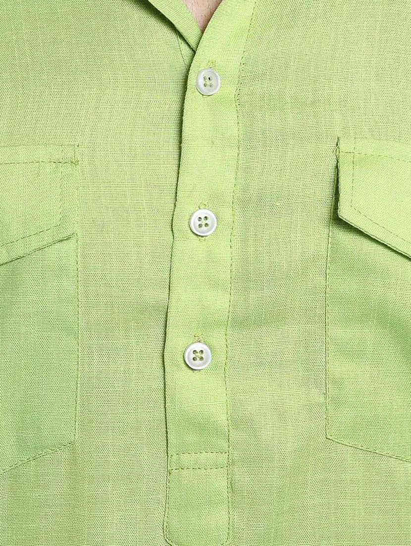 green cotton pathani ethnic wear set - 14899968 - Zoom Image - 4
