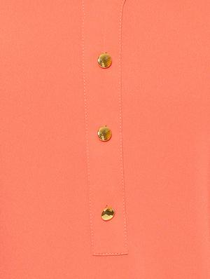 orange solid high-low dress - 14900647 - Standard Image - 4