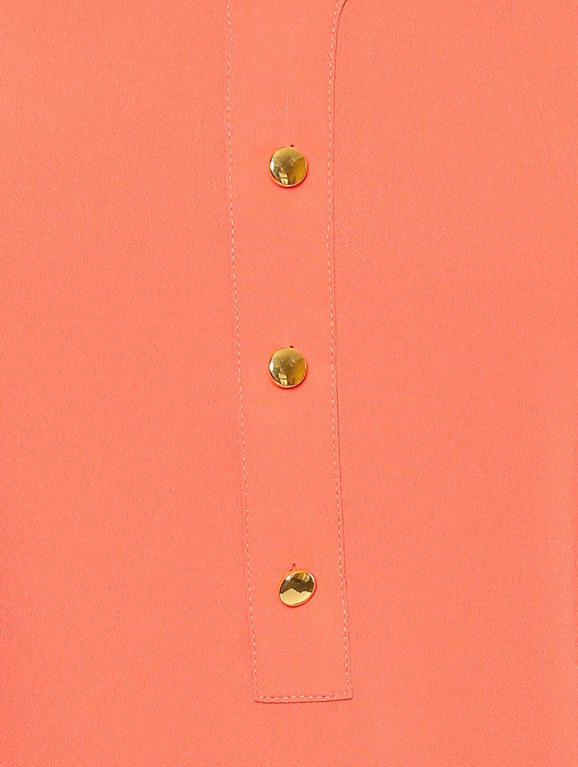 orange solid high-low dress - 14900647 - Zoom Image - 4