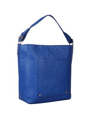blue leatherette hobo handbag - 14900725 - Standard Image - 4