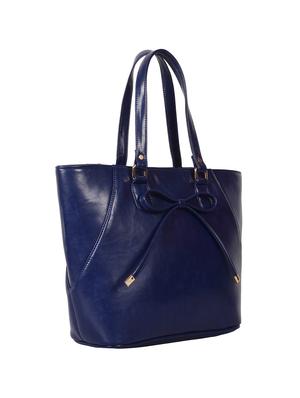 blue leatherette regular handbag - 14900730 - Standard Image - 4