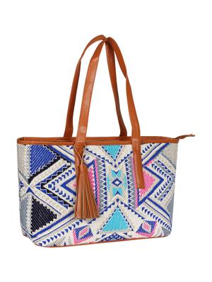multi colored leatherette regular handbag - 14900740 - Standard Image - 4