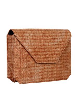 tan leatherette regular sling bag - 14900762 - Standard Image - 4