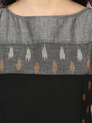 Indian Dobby grey cotton straight kurta - 14901717 - Standard Image - 4