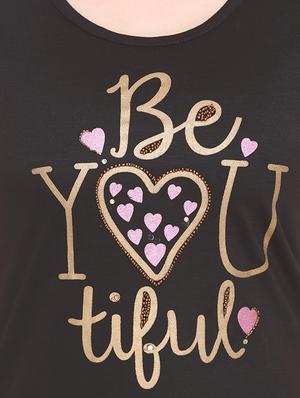 black printed viscose tee - 14902279 - Standard Image - 4