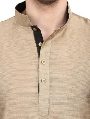 golden silk blend ethnic wear set - 14902486 - Standard Image - 4