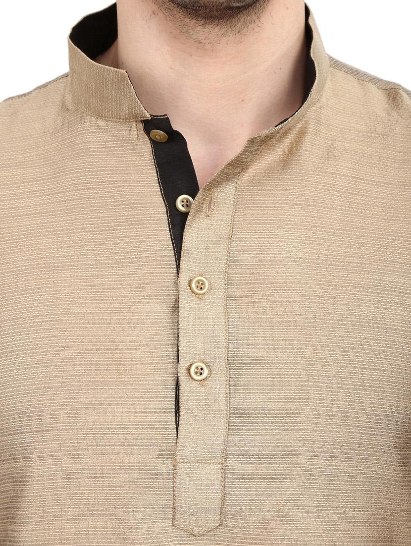 golden silk blend ethnic wear set - 14902486 - Zoom Image - 4