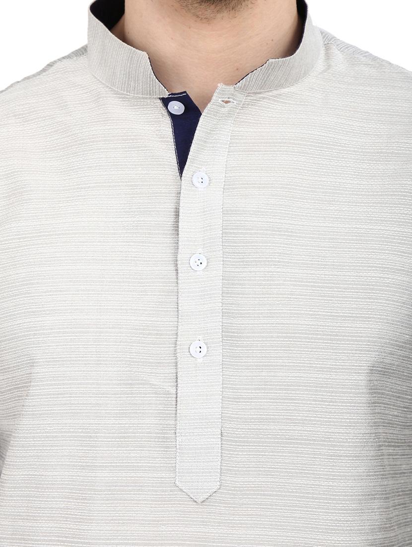 grey silk blend ethnic wear set - 14902489 - Zoom Image - 4