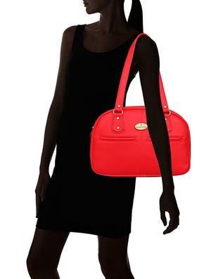 red leatherette regular handbag - 14903444 - Standard Image - 7