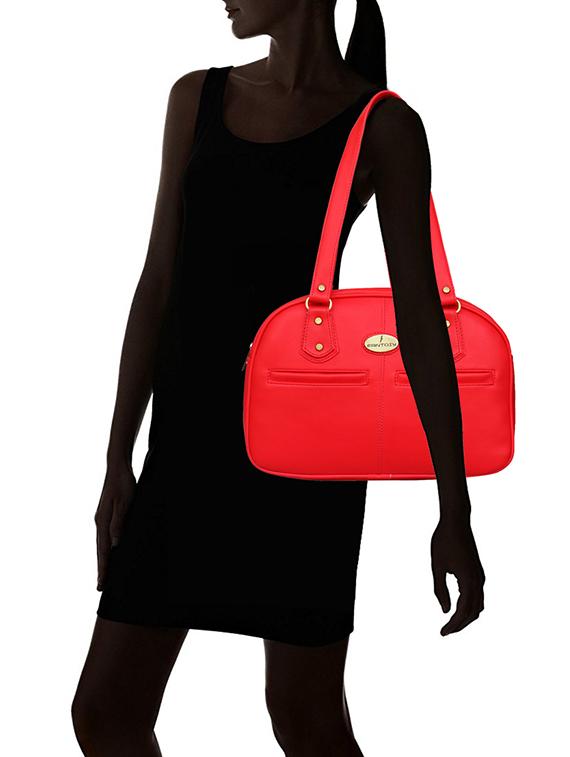 red leatherette regular handbag - 14903444 - Zoom Image - 7